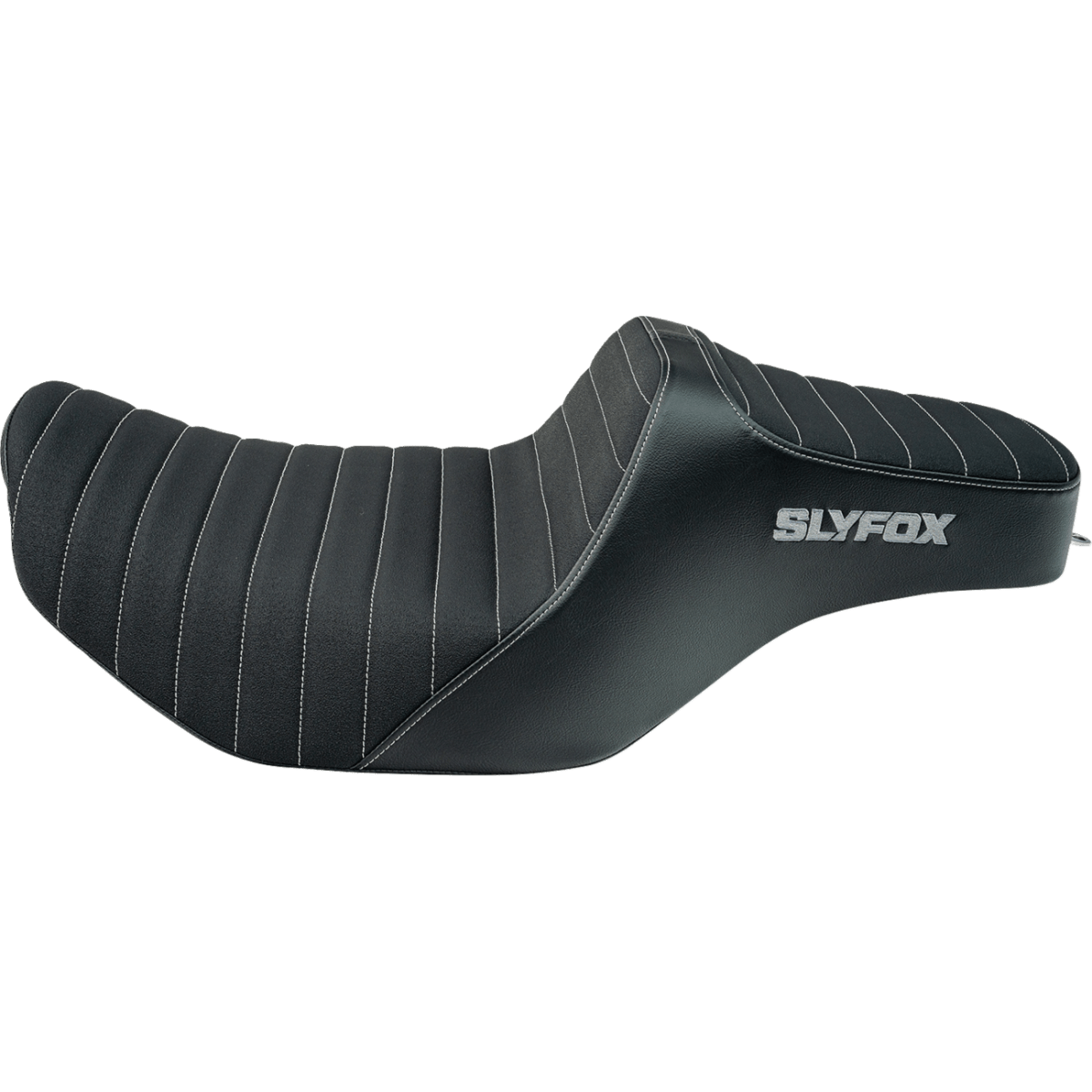 SLYFOX - High Noon 2-Up Seat - Gray Logo Classic '24-'25 - Seats - MetalCore Harley Supply