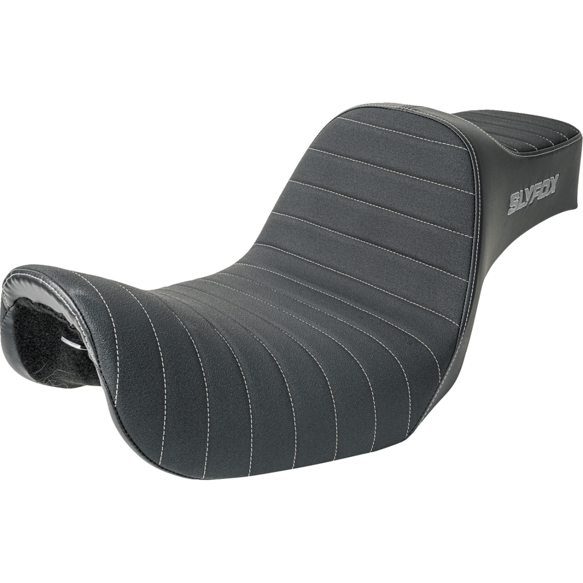 SLYFOX - High Noon 2-Up Seat - Silver Logo Classic '96-'03 - Seats - MetalCore Harley Supply