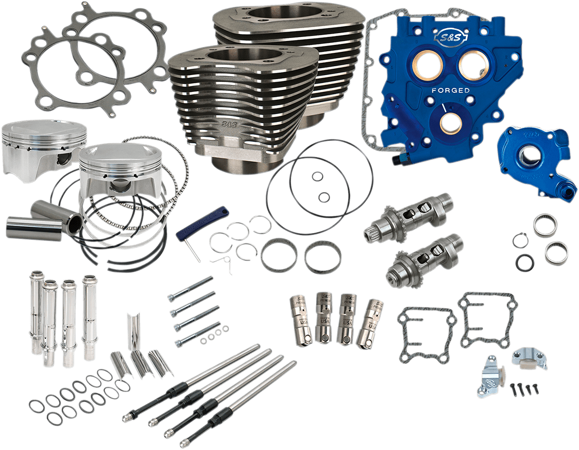 S&S CYCLES-100" / 110" Power Package Engine Performance Kits / '99-17 Twin Cams-Big Bore Kit-MetalCore Harley Supply