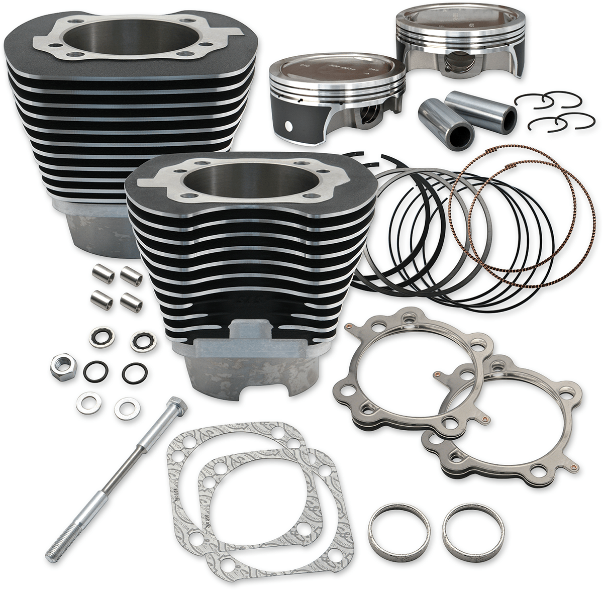 S&S CYCLES-124" Cylinder and Piston Kits / '07-'17 Twin Cams-Big Bore Kit-MetalCore Harley Supply