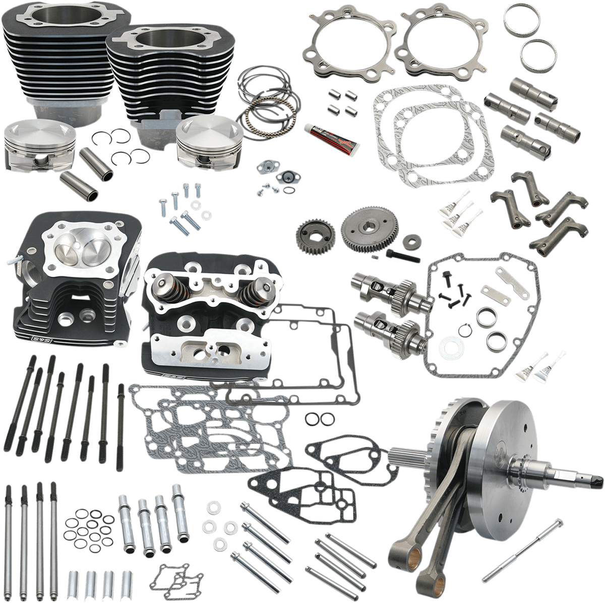 S&S CYCLES-124" Hot Set Up® Engine Performance Kits / '99-'17 Twin Cams-Big Bore Kit-MetalCore Harley Supply