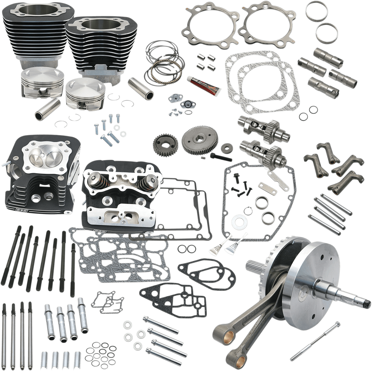 S&S CYCLES - 124" Hot Set UpÂ® Engine Performance Kits / '99 - '17 Twin Cams - Big Bore Kits - MetalCore Harley Supply