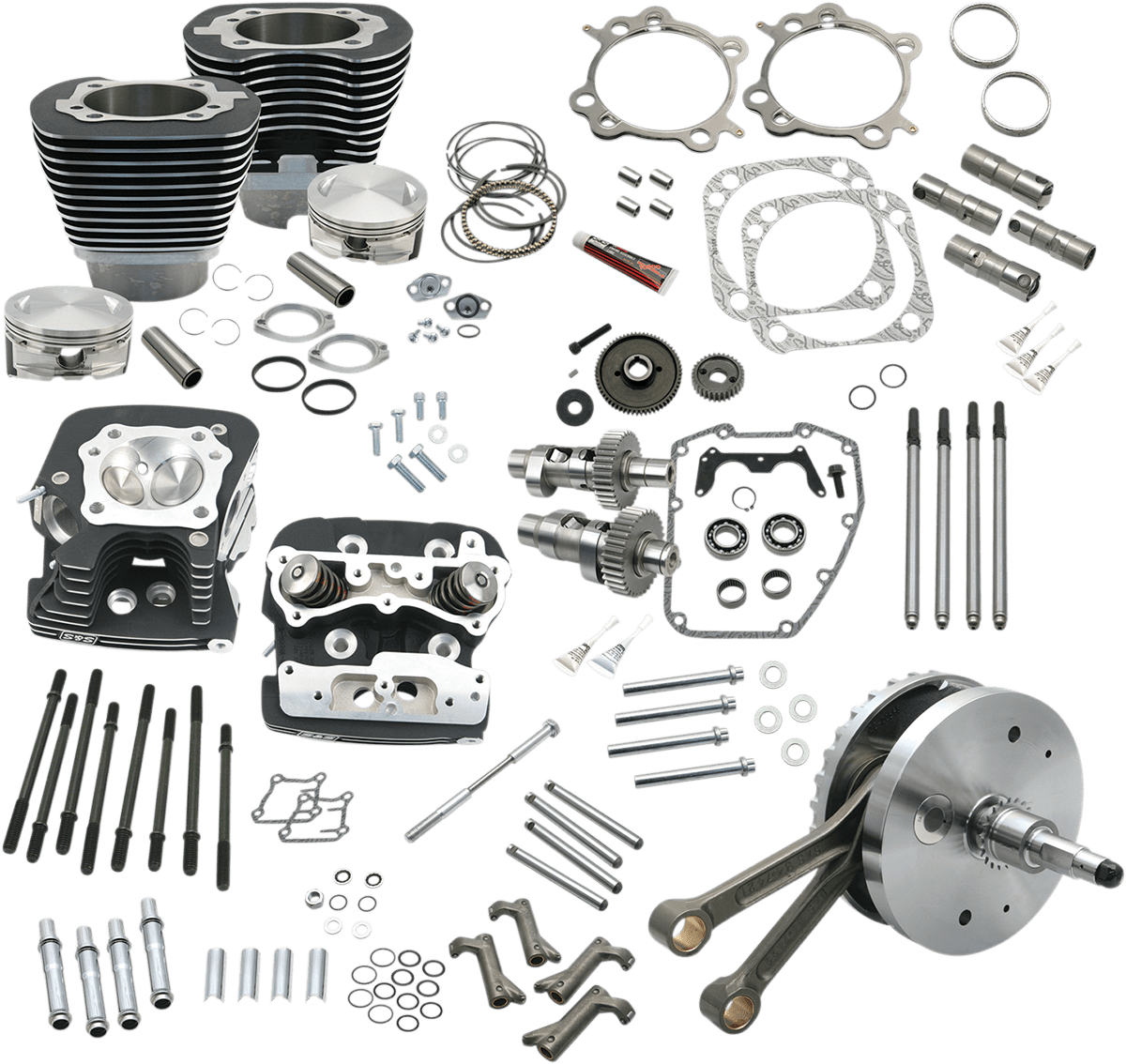 S&S CYCLES - 124" Hot Set UpÂ® Engine Performance Kits / '99 - '17 Twin Cams - Big Bore Kits - MetalCore Harley Supply