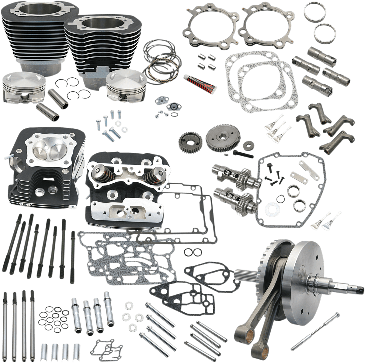 S&S CYCLES - 124" Hot Set UpÂ® Engine Performance Kits / '99 - '17 Twin Cams - Big Bore Kits - MetalCore Harley Supply