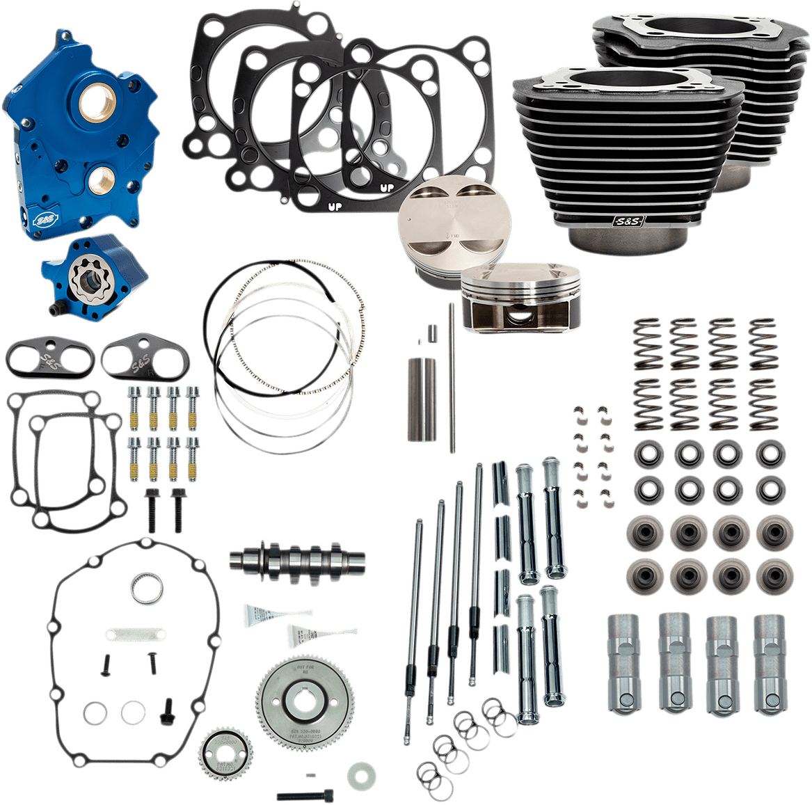 S&S CYCLES-128" Power Package Engine Performance Kits / '17-'23 114"-117" M8 Motors-Big Bore Kit-MetalCore Harley Supply
