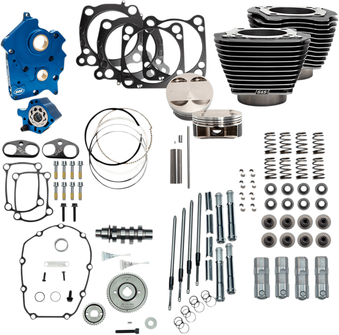S&S CYCLES-128" Power Package Engine Performance Kits / '17-'23 114"-117" M8 Motors-Big Bore Kit-MetalCore Harley Supply