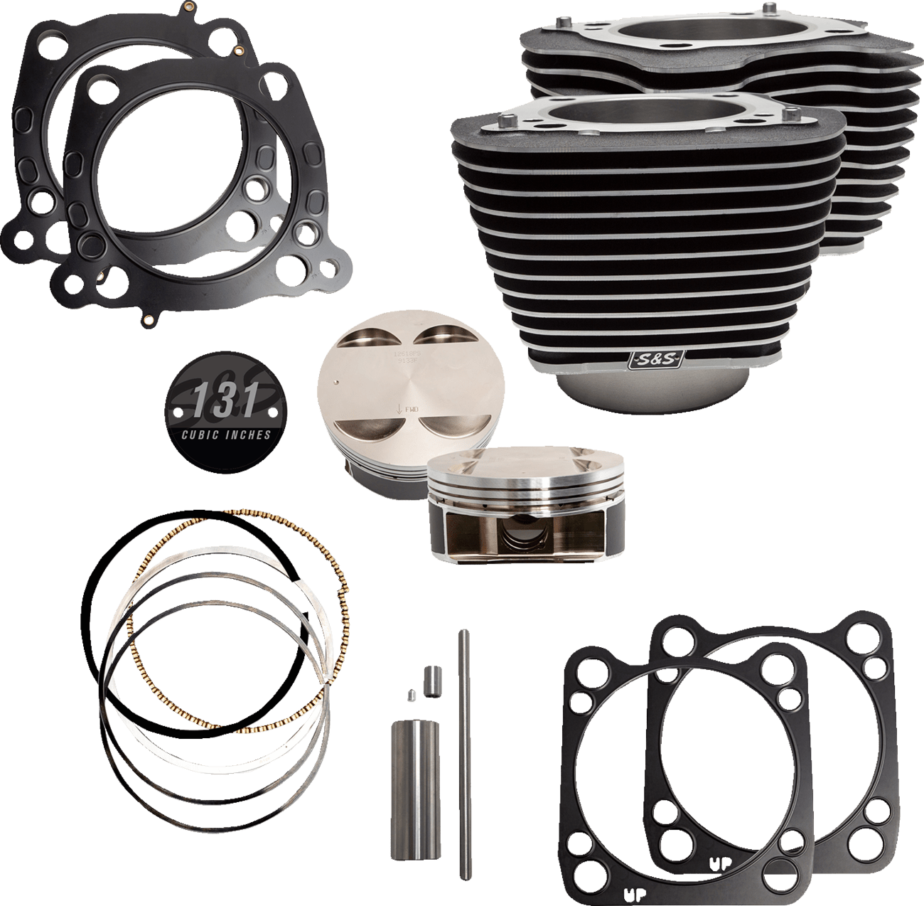 S&S CYCLES-131" Stroker Cylinder and Piston Kit / M8 Motors-Big Bore Kits-MetalCore Harley Supply