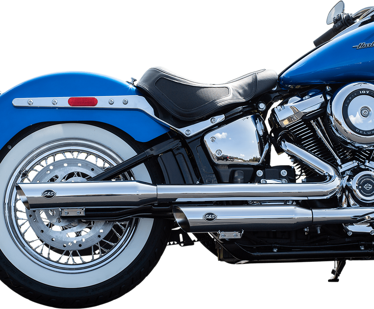 S&S CYCLES-Slash-Cut Slip-On Mufflers / M8-Exhaust - Slip Ons-MetalCore Harley Supply