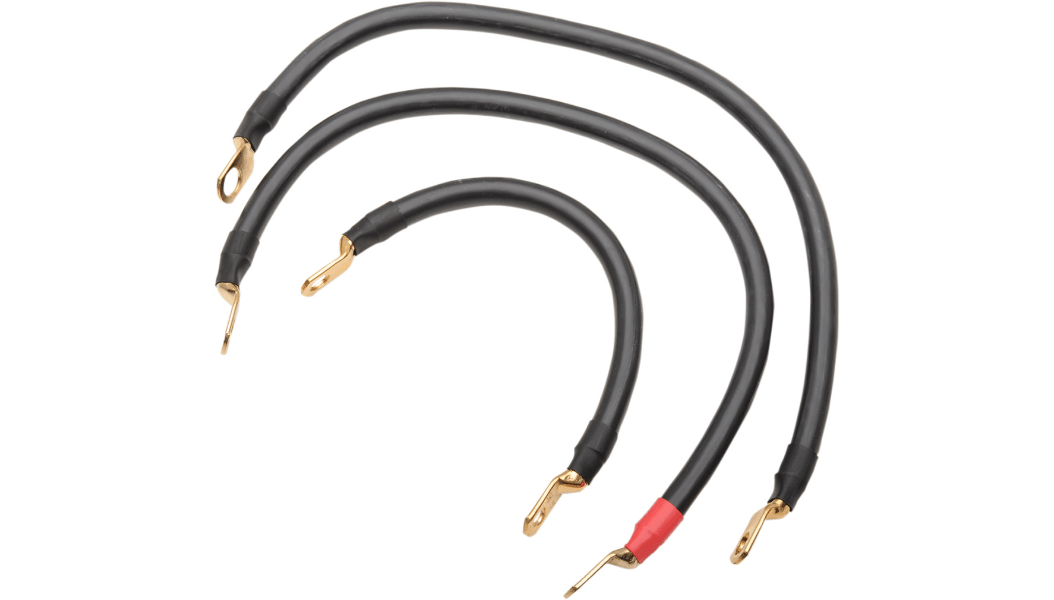 TERRY COMPONENTS - Battery Cable Kit / '65 - '79 FLH - Battery Cables - MetalCore Harley Supply