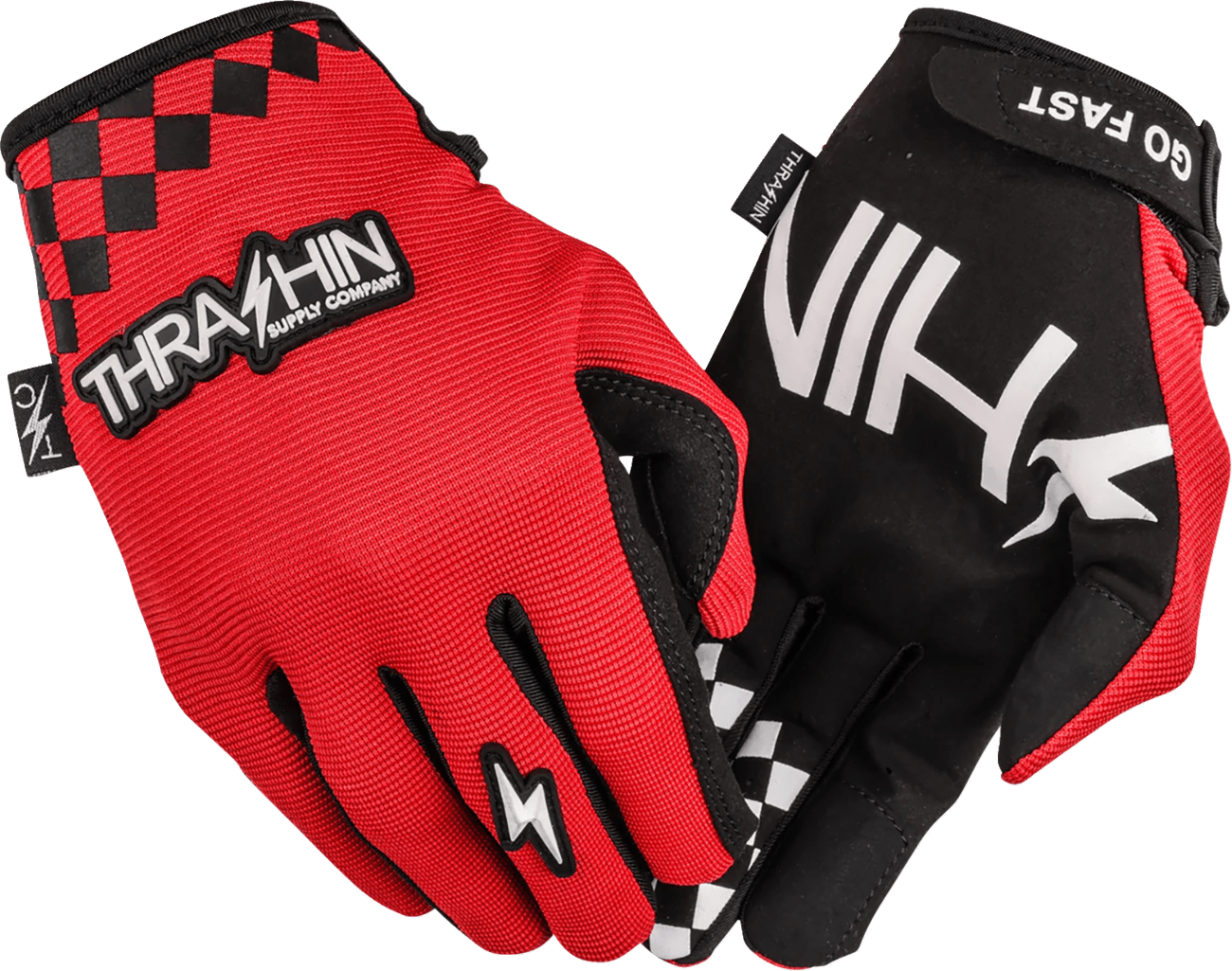 THRASHIN SUPPLY CO.-Go Fast Stealth Gloves - MetalCore Harley Supply