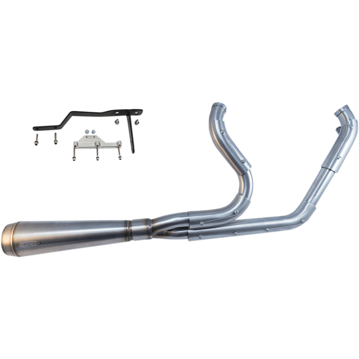 TRASK - Assault 2:1 Exhaust '99-'06 Bagger - Black Ceramic - View 2 - MetalCore Harley Supply