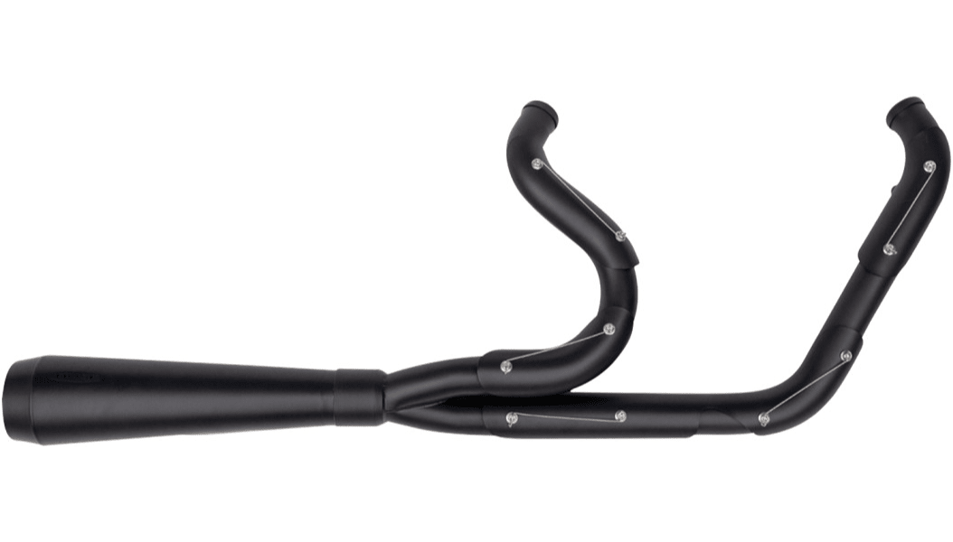 TRASK - Assault 2:1 Exhaust FXR - Gloss Black - MetalCore Harley Supply