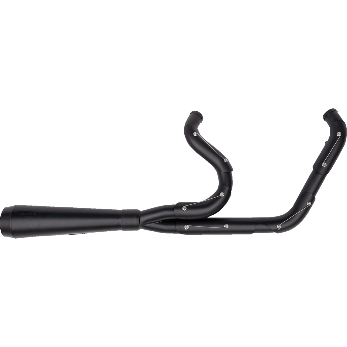 TRASK - Assault 2:1 Exhaust '07-'16 Bagger - Gloss Black - MetalCore Harley Supply
