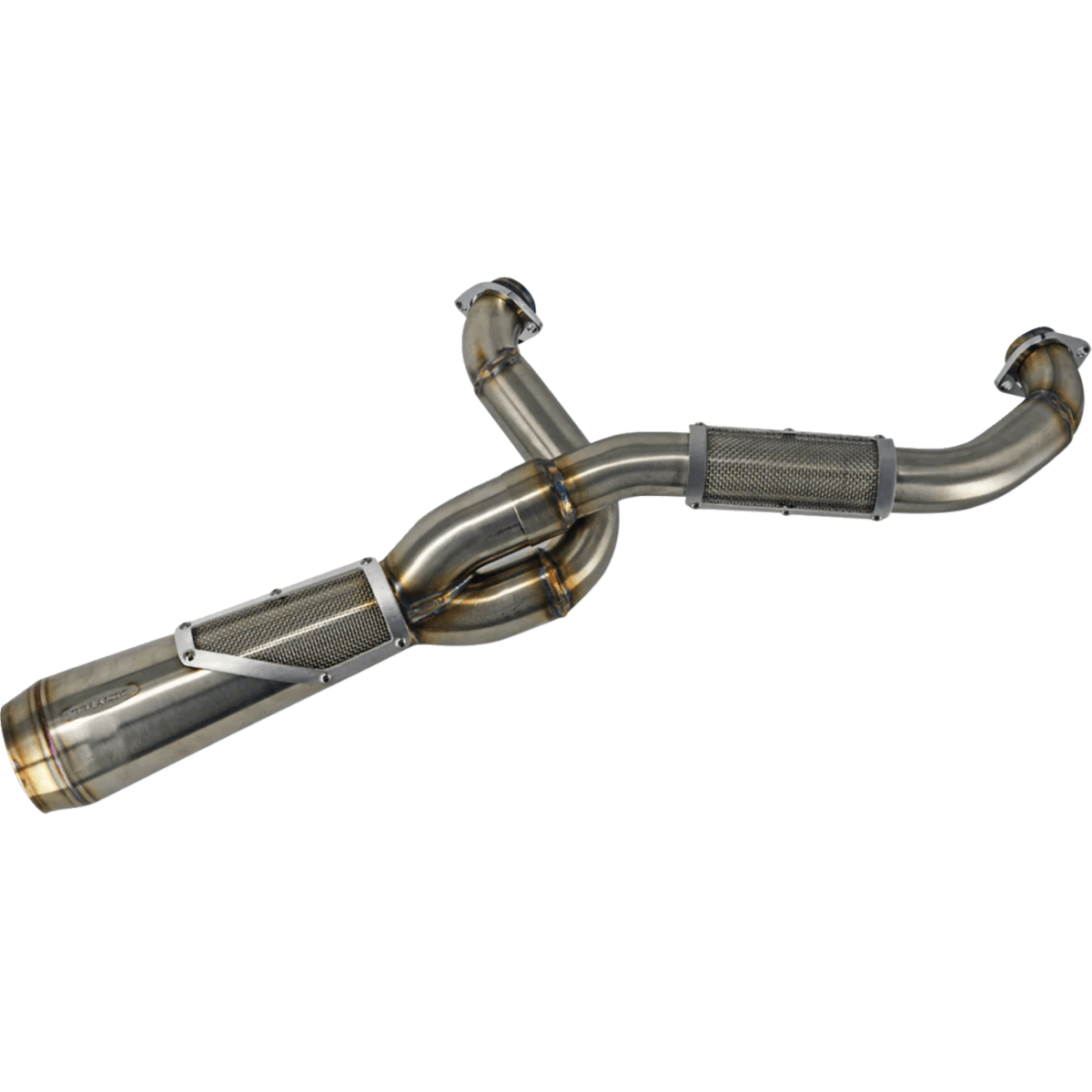 TRASK - Big Sexy 2:1 Exhaust - Brushed Stainless - View 2 - MetalCore Harley Supply
