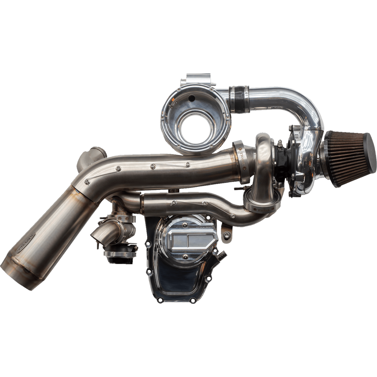TRASK - Tornado Stage 2 Turbo Kit Gen 2 - Polished with Polished Aluminum - Turbo Kit - MetalCore Harley Supply