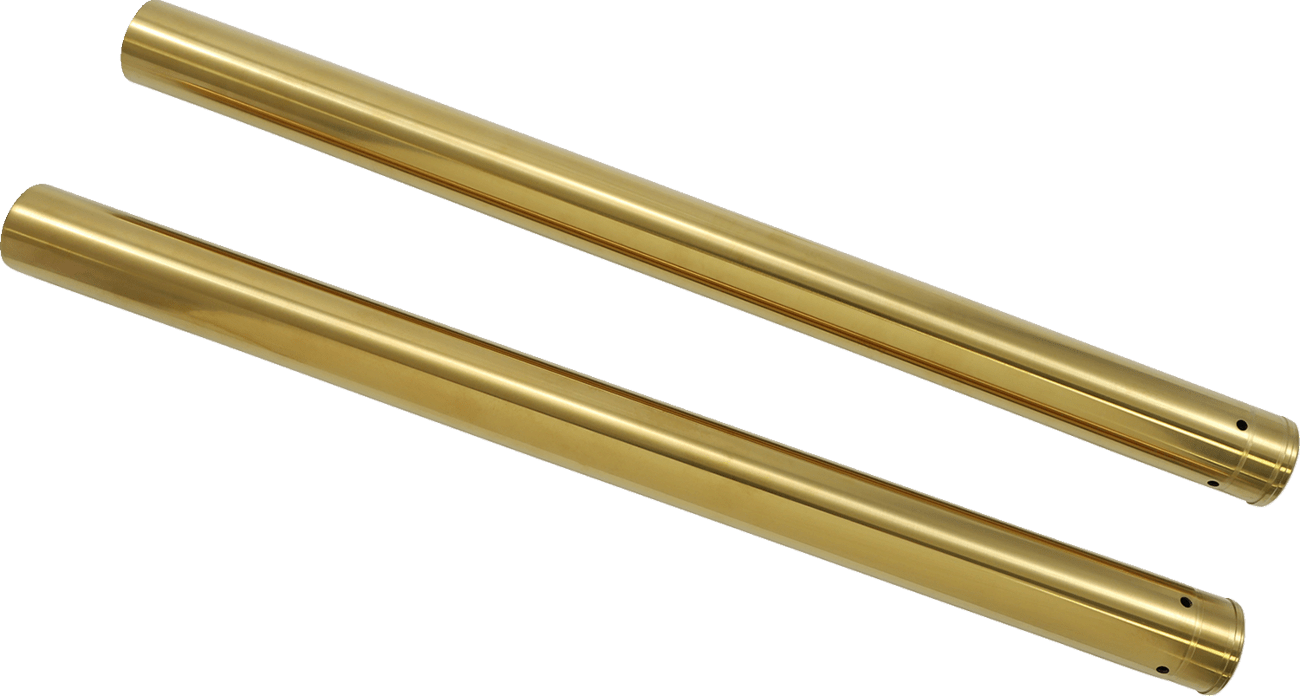 CUSTOM CYCLE ENGINEERING-49mm Gold Fork Tubes / '06-'17 Dyna-Fork Tubes-MetalCore Harley Supply