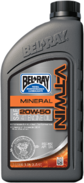 BEL-RAY-20W-50 V-Twin Mineral Engine Oil-Oil-MetalCore Harley Supply