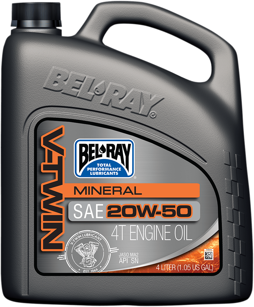 BEL-RAY-20W-50 V-Twin Mineral Engine Oil-Oil-MetalCore Harley Supply