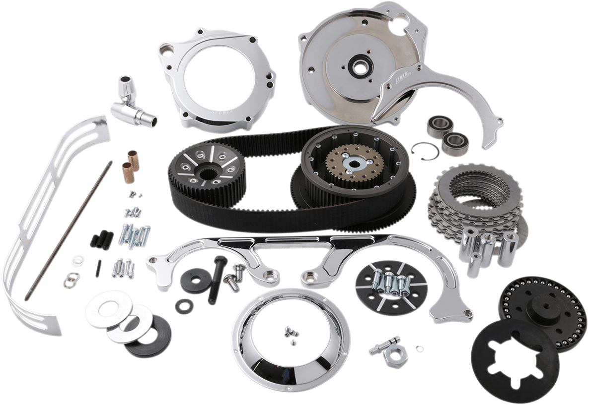BELT DRIVES LTD-2" Open Belt Drive Kit with 2-Piece Motor Plate / '07-'16 Bagger-Primary Kits-MetalCore Harley Supply