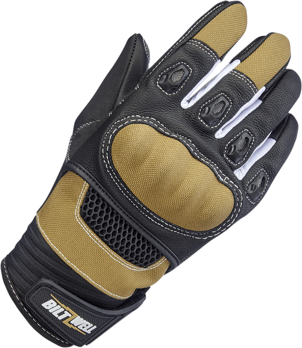 BILTWELL-Bridgeport Gloves / Tan Black-Gloves-MetalCore Harley Supply