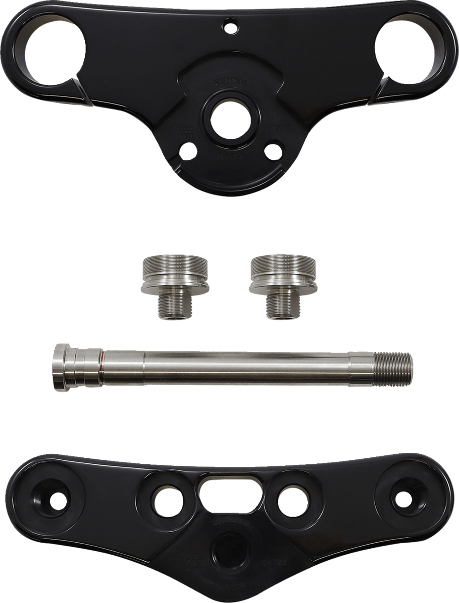 Hawg Halters Inc HHI-41FBCR4-S 4 Degree Raked Triple Tree Kit Chrome f –  EasyR 【USA在庫あり】 0408-0419 HAWG HALTERS トリプルツリー 08年 ハーレー FLHRSE4 41mm HD店