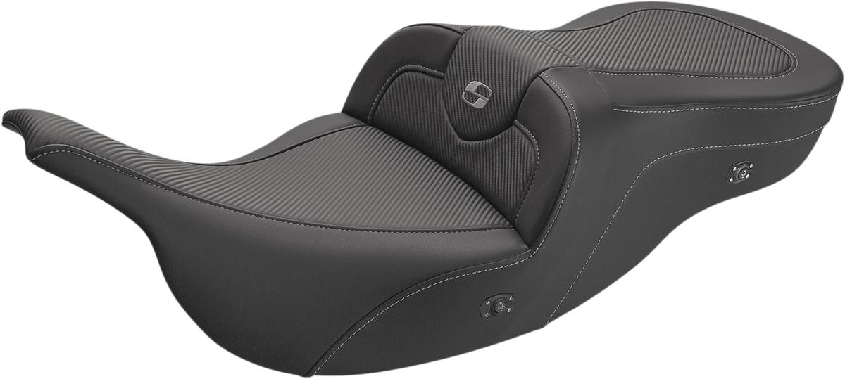 SADDLEMEN-Heated Road Sofa Carbon Fiber Seats-Seats-MetalCore Harley Supply