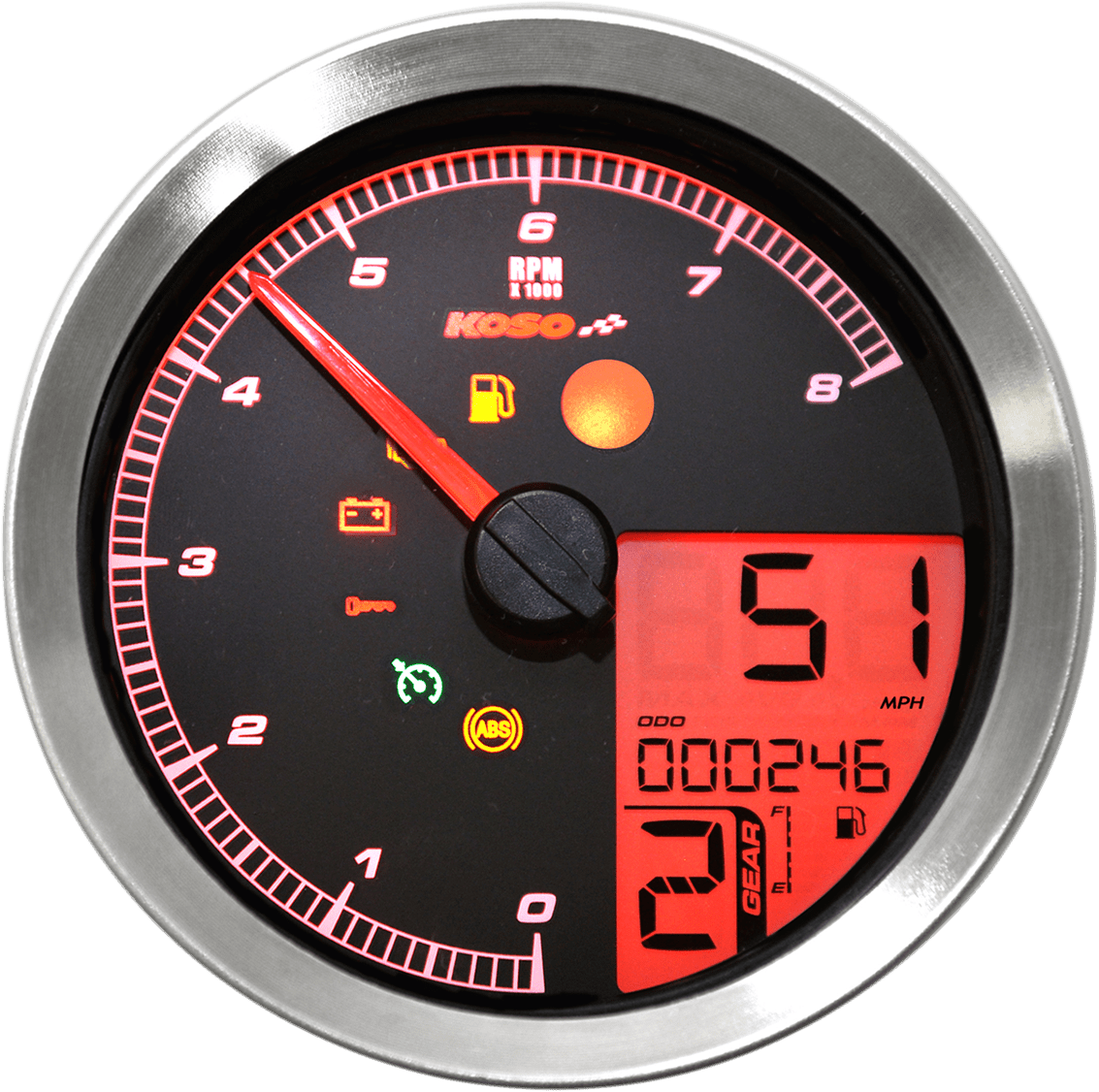 KOSO-HD-04 Speedometer/Tachometer / '04-'13 Dyna - Sportster-Gauges-MetalCore Harley Supply