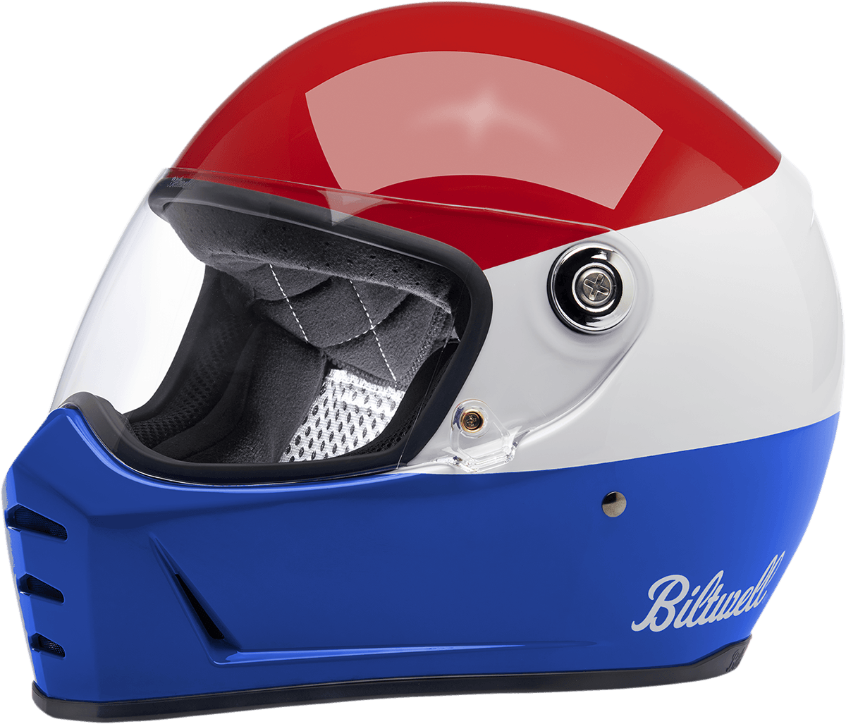 BILTWELL-Lane Splitter Helmet / Podium Red White Blue-Helmet-MetalCore Harley Supply