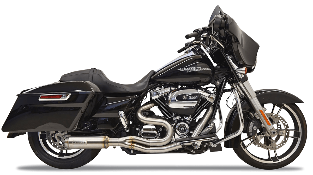 BASSANI-Mid-Length 2:1 Super Bike Exhaust System / '17-'22 Bagger-Exhaust - 2 into 1-MetalCore Harley Supply