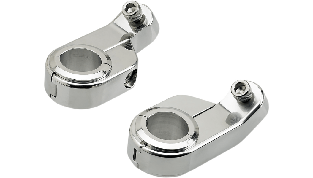 BILTWELL-O/S Speedclamps Angled / 1" or 1 1/4" Risers-Gauge Mount-MetalCore Harley Supply