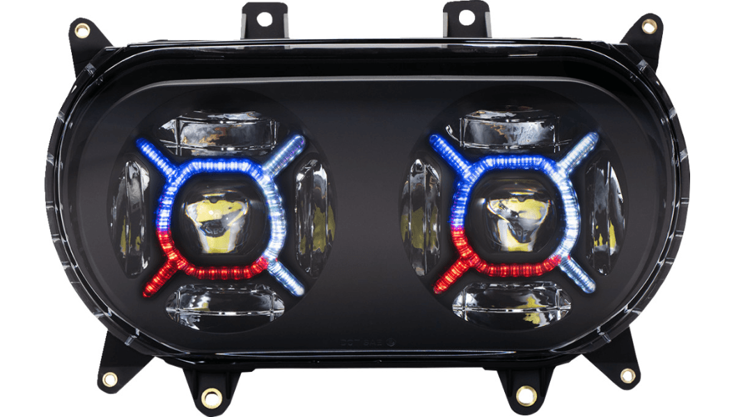 CUSTOM DYNAMICS-ProGLOW Double-X LED Headlight / '15-'23 Road Glide-Headlight-MetalCore Harley Supply