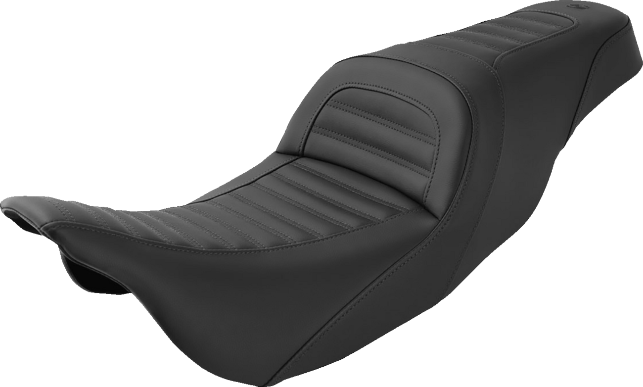 SADDLEMEN-Slim Roll & Pleat Seats + Tour-Pak / '97-'22 Bagger-Seats-MetalCore Harley Supply