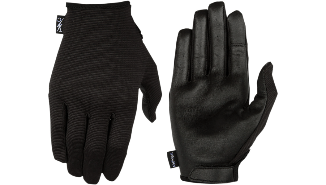 THRASHIN SUPPLY CO.-Stealth Leather Palm Gloves-Gloves-MetalCore Harley Supply