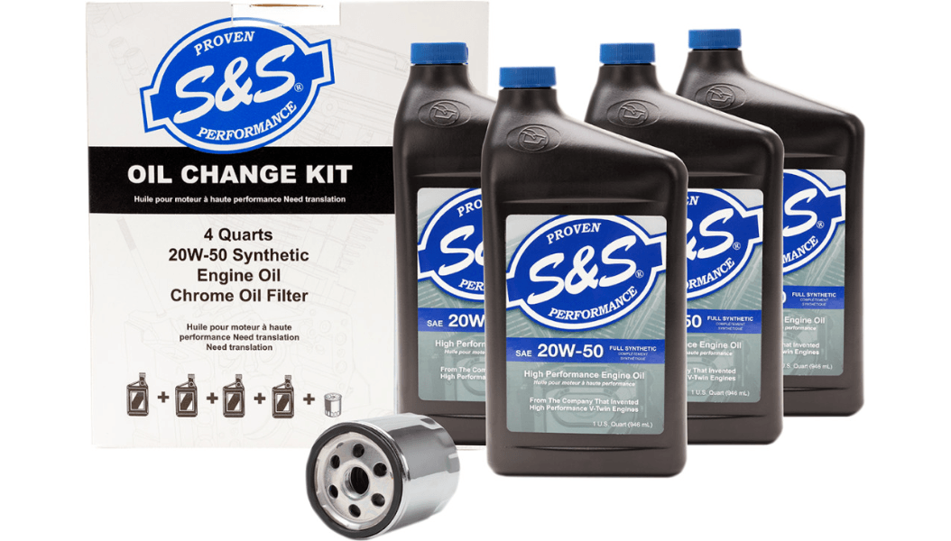 S&S CYCLES-Synthetic Oil Change Kits-Oil Change Kit-MetalCore Harley Supply