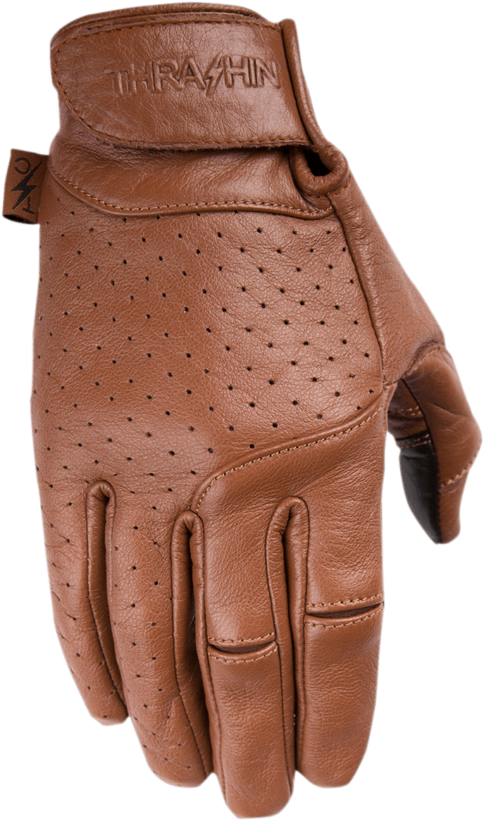 THRASHIN SUPPLY CO.-Siege Brown Leather Gloves-Gloves-MetalCore Harley Supply