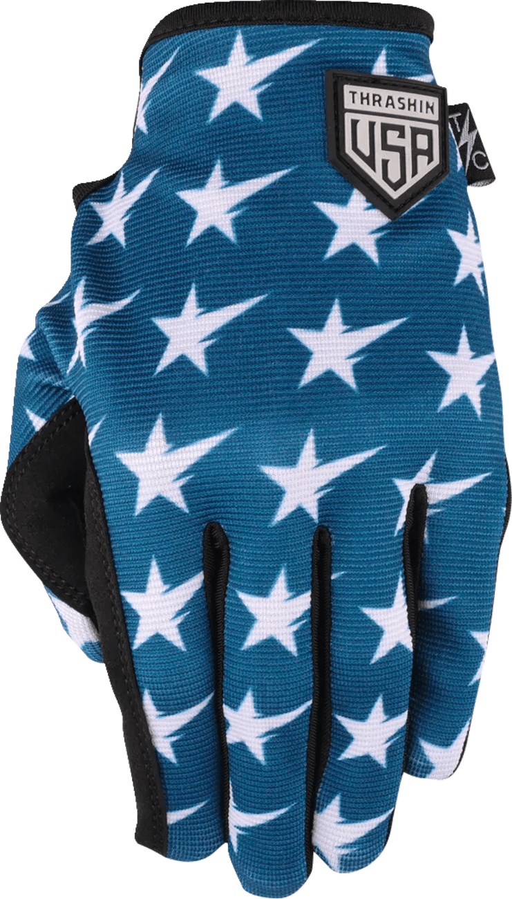 THRASHIN SUPPLY CO.-Stars & Bolts Stealth Gloves-Gloves-MetalCore Harley Supply