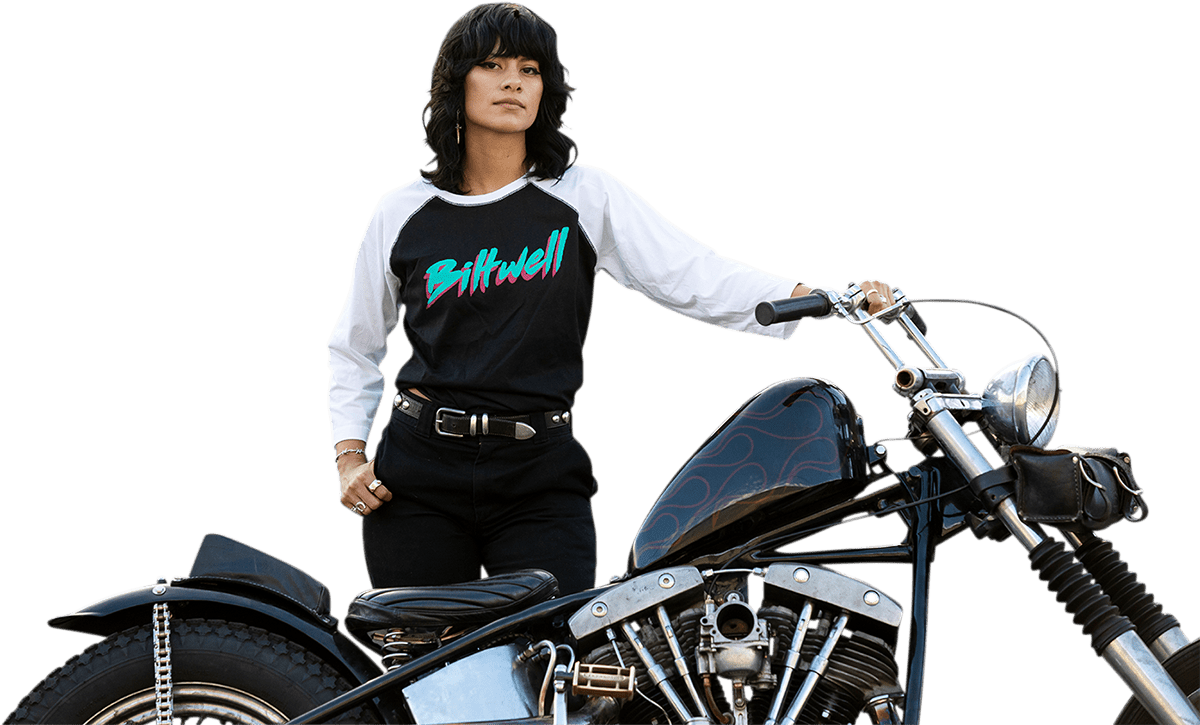 BILTWELL-Women's 1985 Raglan T-Shirt-T Shirts-MetalCore Harley Supply